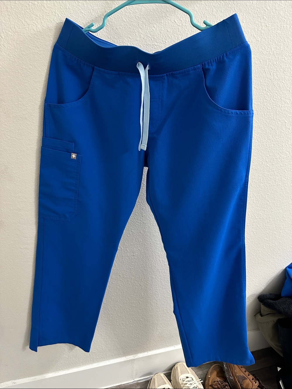 Figs Royal Blue Drawstring Scrub Pants